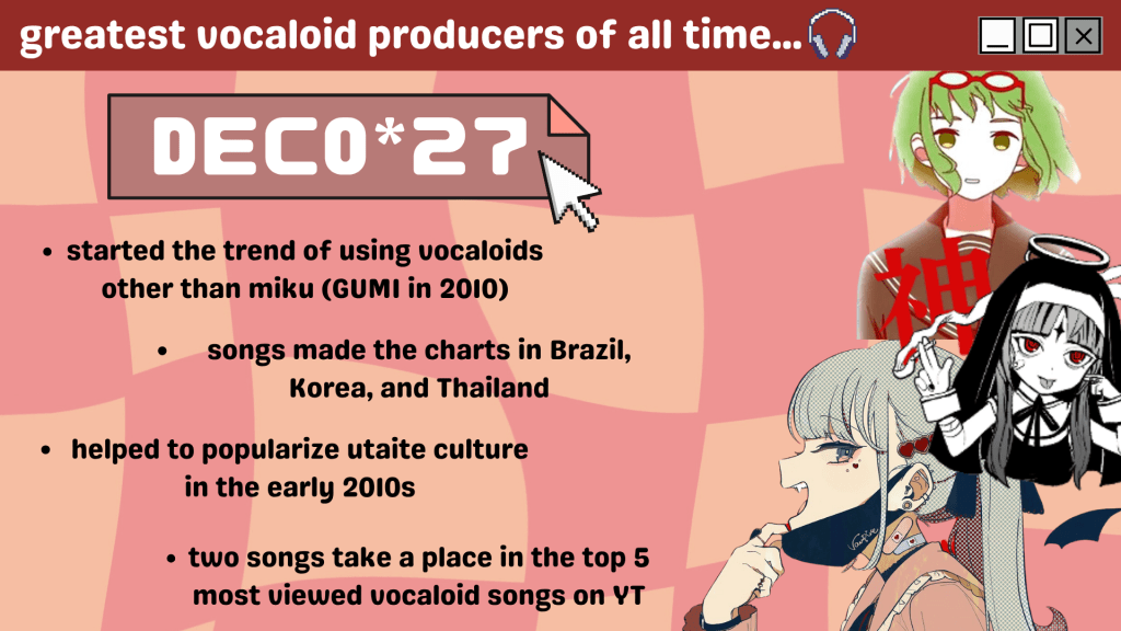 deco*27 vocaloid producer facts